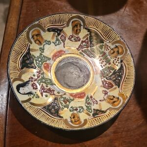 antique Japanese Satsuma ware item, likely part of a tea set.